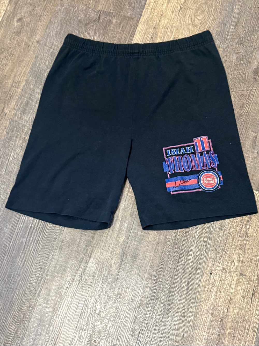 Vintage  Nutmeg Mills Isiah Thomas Detroit Pistons NBA Shorts XL Made in USA